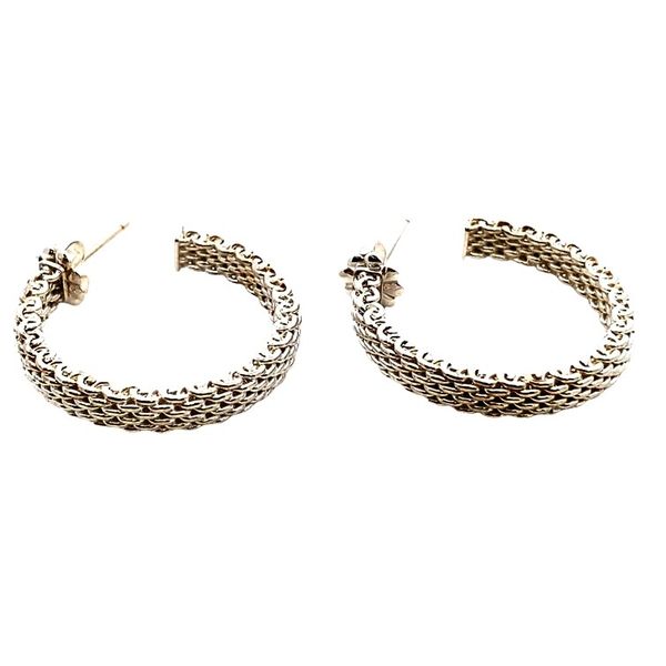 ESTATE Tiffany & Co. Sterling Somerset Mesh Hoop Earrings Graham Jewelers Wayzata, MN