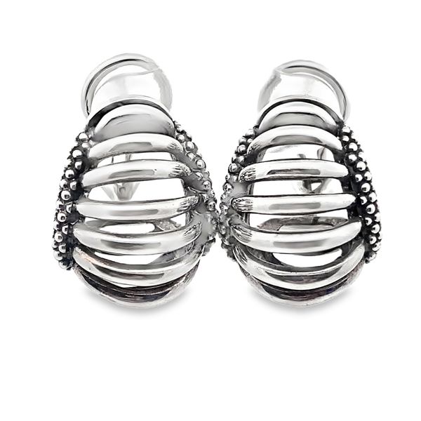 ESTATE 925 clip back rounded bar Lagos earrings Graham Jewelers Wayzata, MN