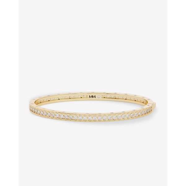Melinda Maria 18ky Plate Ashley 4mm Pavé Cuff Small 6.5 inch Graham Jewelers Wayzata, MN