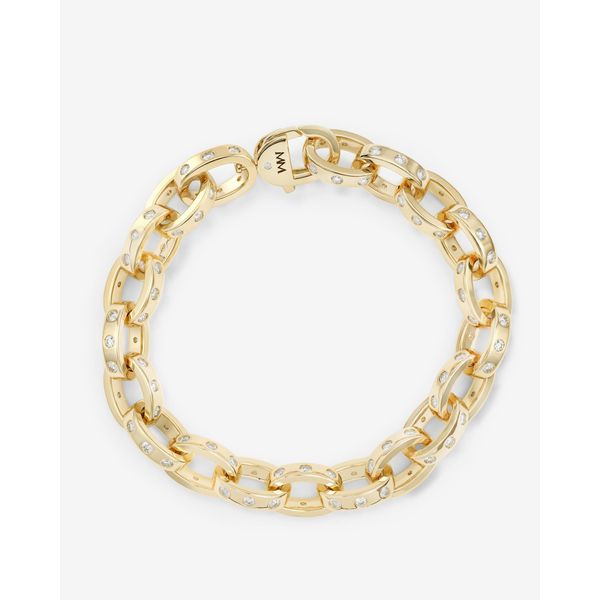 Melinda Maria 18K Yellow Gold Plate Ashley 9mm chain link bracelet 7.5 inch Graham Jewelers Wayzata, MN