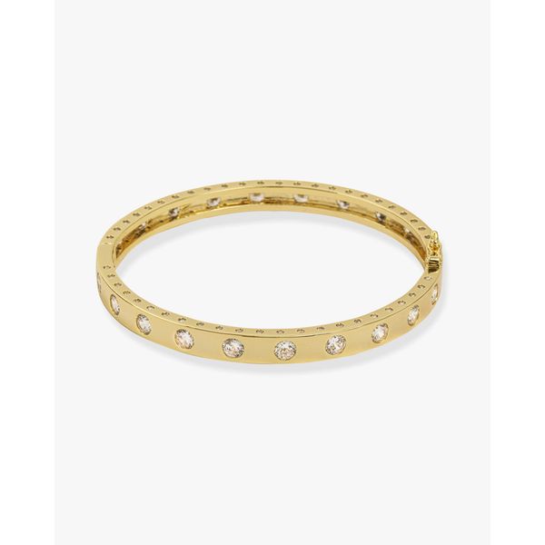 Melinda Maria 18K Yellow Gold Plate Ashley Hinge Cuff Small Graham Jewelers Wayzata, MN