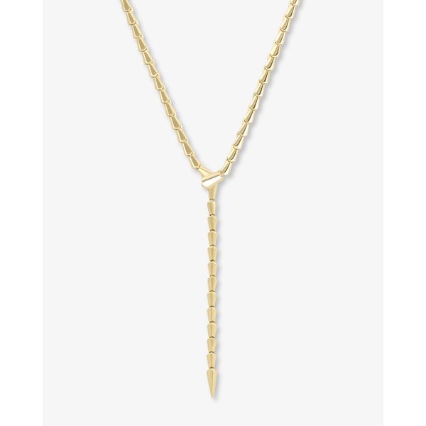 Melinda Maria 18 Karat Yellow Gold Plate Serpent Lariat Necklace Graham Jewelers Wayzata, MN