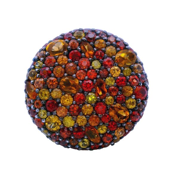 ESTATE 925 Silver EFFY orange multistone ring Graham Jewelers Wayzata, MN