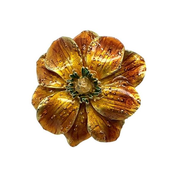 ESTATE Plated/glassflower brooch Graham Jewelers Wayzata, MN