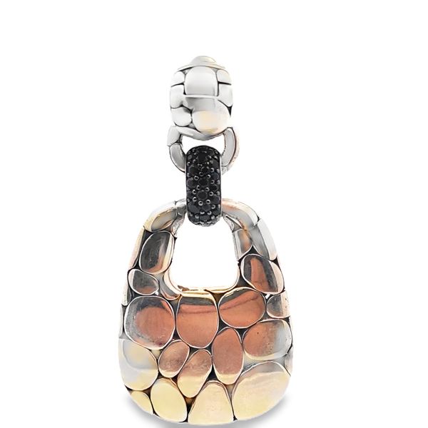 ESTATE  John Hardy Kali Door Knocker w/ Black Sapphires Silver Pendant Graham Jewelers Wayzata, MN