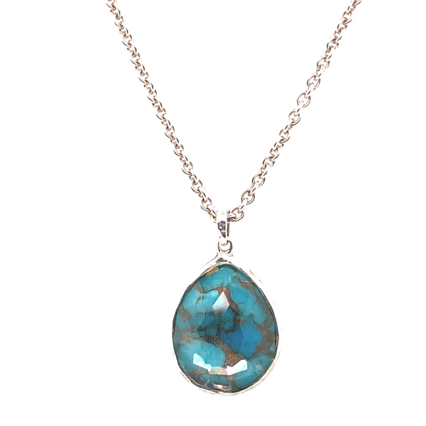 ESTATE Sterling Silver IPPOLITA Rock candyTurquoise w clear quartz overlay necklace Graham Jewelers Wayzata, MN