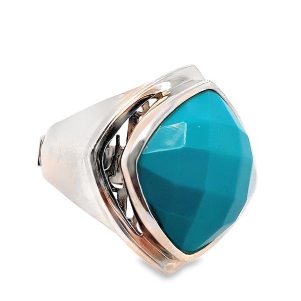 ESTATE Sterling Silver Turquoise ruby ELLE ring size 7 Graham Jewelers Wayzata, MN