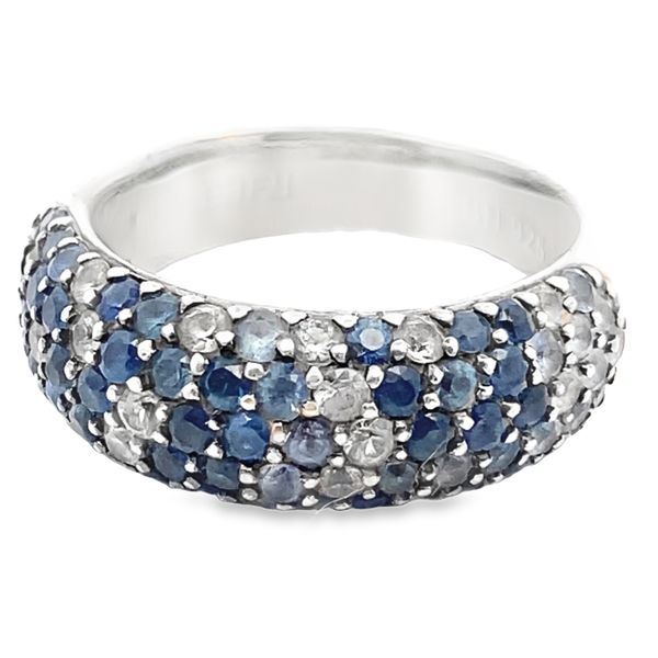 ESTATE 925 Sterling silver EFFy Spalsh Blue & White Sapphire Pave ring Graham Jewelers Wayzata, MN