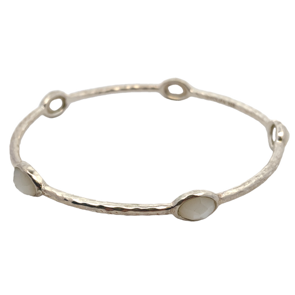 ESTATE IPPOLITA Rock Candy Oval 5 Mother of Pearl Silver bangle Graham Jewelers Wayzata, MN