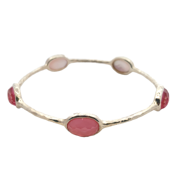 ESTATE IPPOLITA Rock Candy 5 Pink Rock Crystal MOP Silver bracelet Graham Jewelers Wayzata, MN