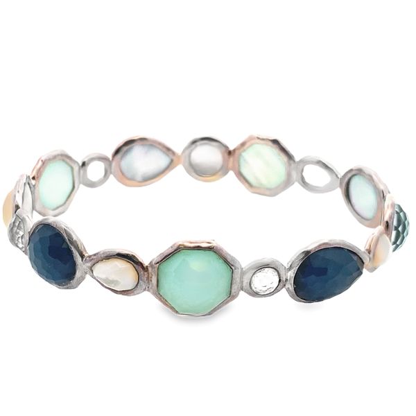 ESTATE  IPPOLITA Candy Rock sky-london blue quartz/ clear rock crystal/MOP Silver Brac Graham Jewelers Wayzata, MN