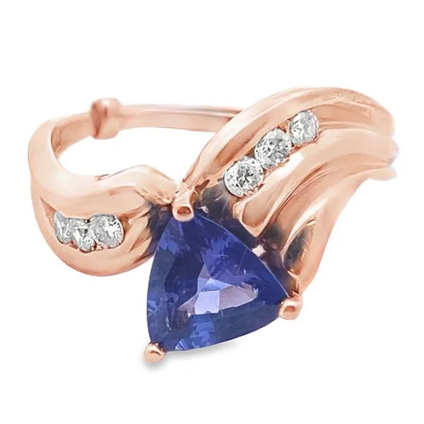 14ky 1.58ct trillion Tanzanite.3ctw diamond ring Graham Jewelers Wayzata, MN