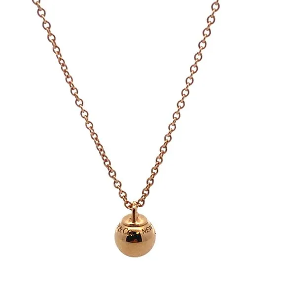 18k rose gold TIFFANY & CO Hardwear Ball Pendant necklace Graham Jewelers Wayzata, MN