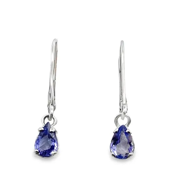14kw Tanzanite Pear shape drops lever back earrings Graham Jewelers Wayzata, MN