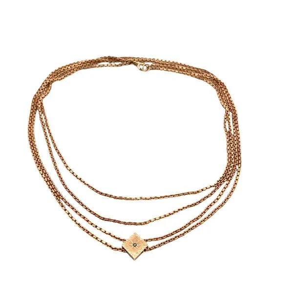 10kt Rose gold diamond pendant with gold filled chain Graham Jewelers Wayzata, MN