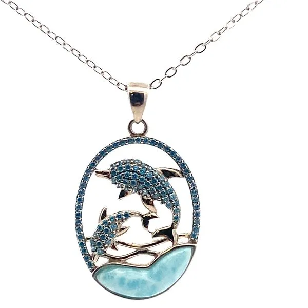 Oceanic Blue Charm Necklace Graham Jewelers Wayzata, MN