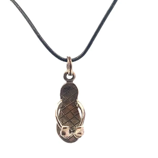 Sterling Silver Flip-Flop Pendant: Beachy Chic Necklace Graham Jewelers Wayzata, MN
