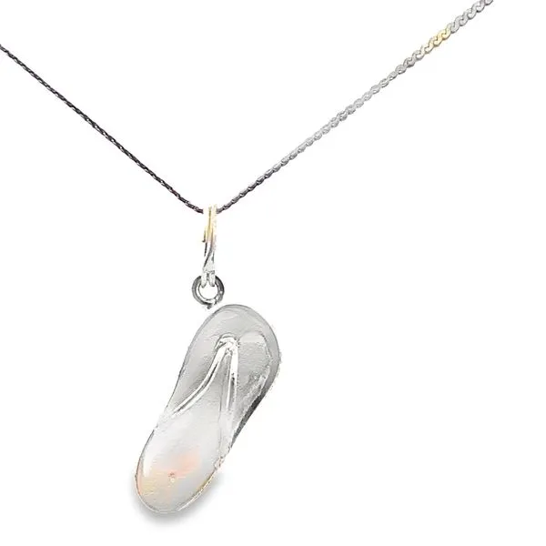 Silver Flip Flop pendant necklace Graham Jewelers Wayzata, MN