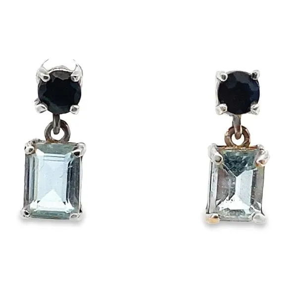 Silver Topaz/sapphire Dangle earrings Graham Jewelers Wayzata, MN