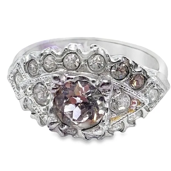 Silver Cocktail Ring with Round Brilliant Zircon Graham Jewelers Wayzata, MN