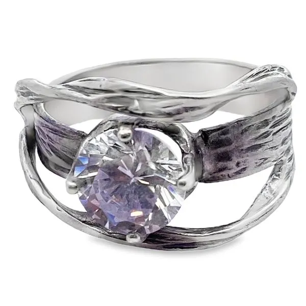 Sterling Silver Cocktail Ring with Brilliant Cut Crystal Gemstone Graham Jewelers Wayzata, MN