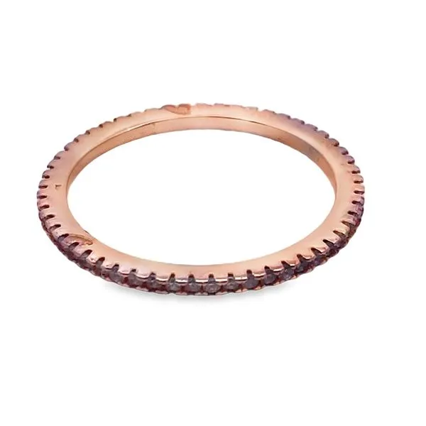 Silver and rose gold plated Eternity Ring with Brilliant Cut CZ's Graham Jewelers Wayzata, MN