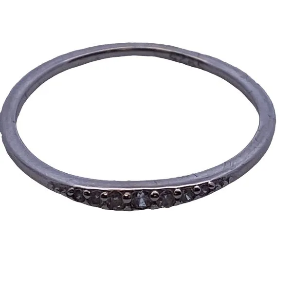 Sterling Silver Band Ring with Round Brilliant Cut Diamonds Graham Jewelers Wayzata, MN