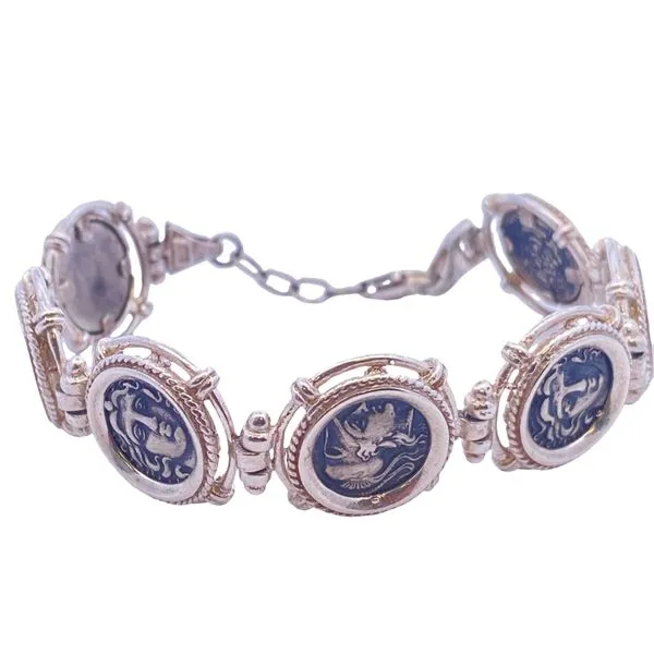 Exquisite Silver Medallion Chain Bracelet Graham Jewelers Wayzata, MN