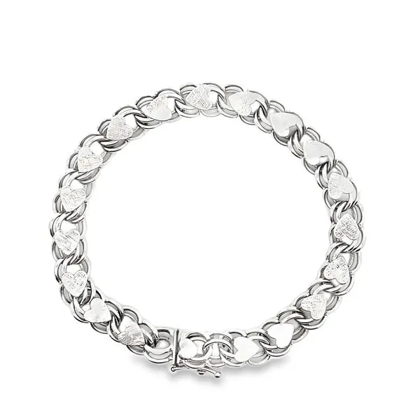 Sterling silver Heart Link Bracelet Graham Jewelers Wayzata, MN
