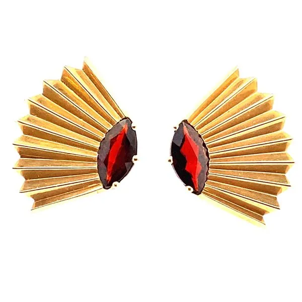 14ky Erte Garnet Art Deco earrings Graham Jewelers Wayzata, MN