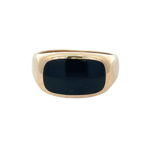 ESTATE 14ky Kabana Inlaid Onyx Signet ring Graham Jewelers Wayzata, MN
