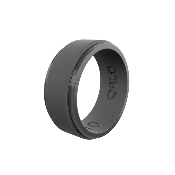 QALO  Charcoal Step Edge Silicone Q2X Ring Graham Jewelers Wayzata, MN