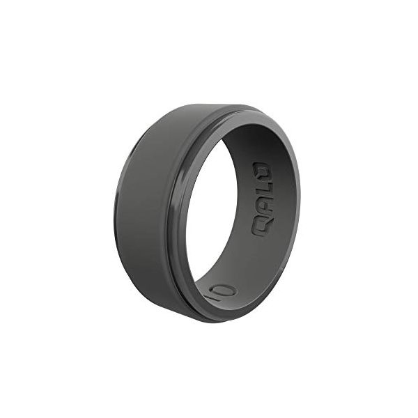 QALO Men's Charcoal Step Edge Silicone Ring Graham Jewelers Wayzata, MN