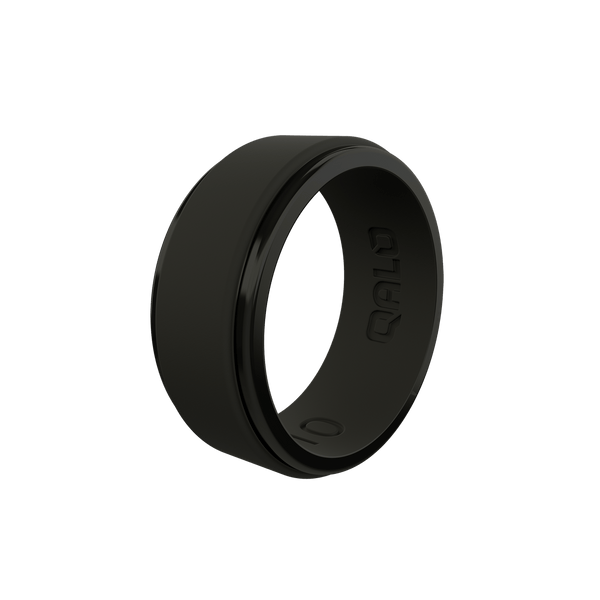 Qualo Black Step Edge Silicone Ring size 8 Graham Jewelers Wayzata, MN