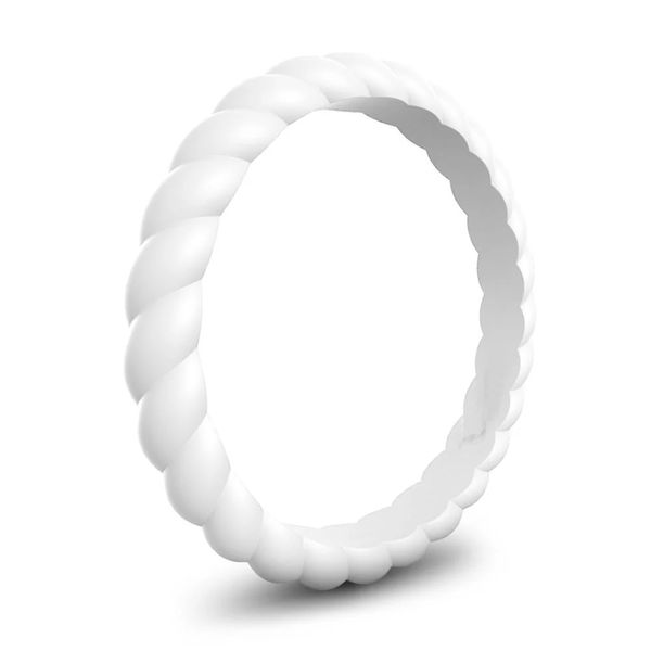 White Silicon Roping Band Gray's Jewelers Bespoke Saint James, NY