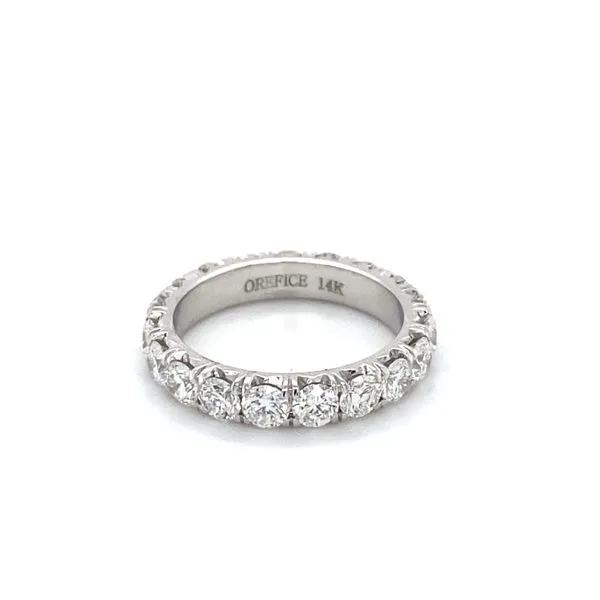 14k White Gold Diamond Eternity Band Gray's Jewelers Bespoke Saint James, NY