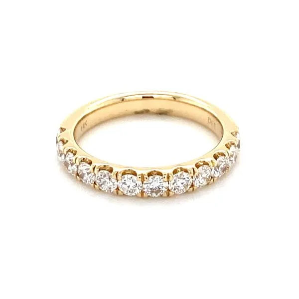 14k Yellow Gold Diamond Wedding Band Gray's Jewelers Bespoke Saint James, NY