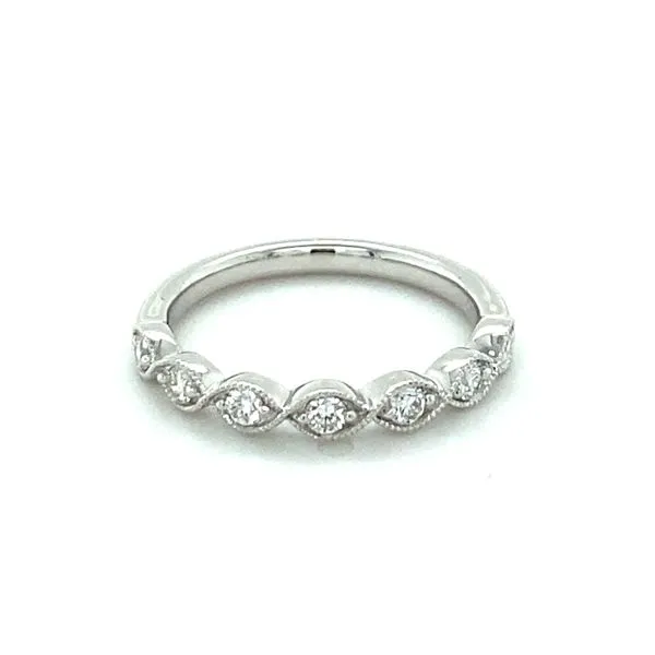 14K White Gold Diamond Band Gray's Jewelers Bespoke Saint James, NY