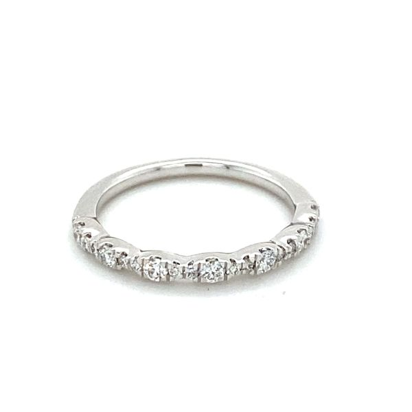 14K White Gold Diamond Band Gray's Jewelers Bespoke Saint James, NY