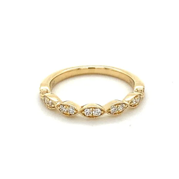14k Yellow Gold Diamond Band 0.25 Total Diamond Carat Weight Gray's Jewelers Bespoke Saint James, NY