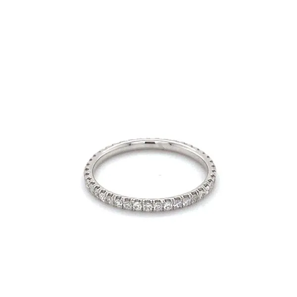 14k White Gold Diamond Eternity Band Gray's Jewelers Bespoke Saint James, NY
