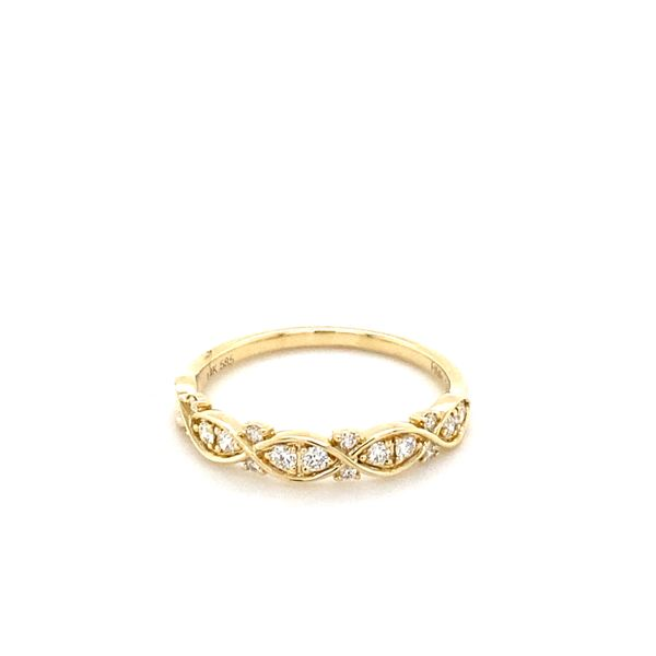 14K Yellow Gold Diamond Stackable Band Gray's Jewelers Bespoke Saint James, NY