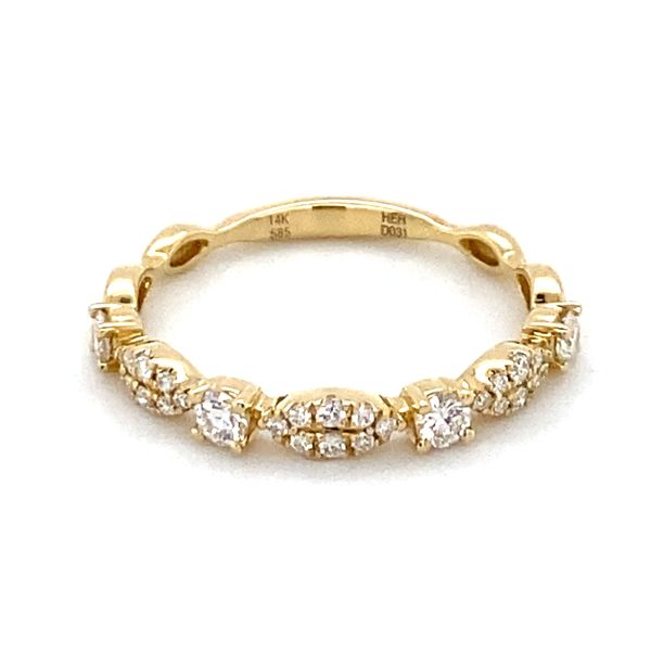 14k Yellow Gold Diamond Stackable Band 0.31 Total Diamond Carat Weight Gray's Jewelers Bespoke Saint James, NY