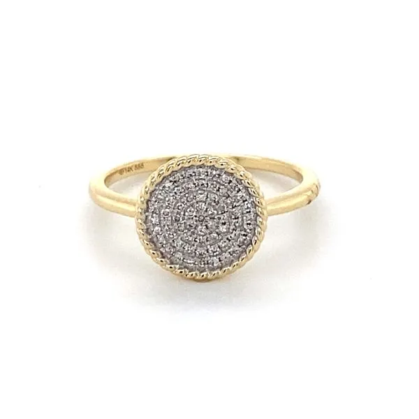 14K Yellow Gold Diamond Circle Ring similar item image
