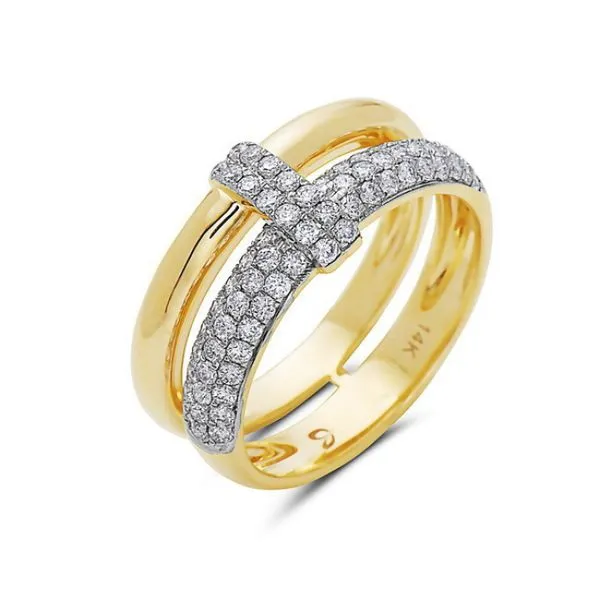 14K Yellow Gold Diamond Ring Gray's Jewelers Bespoke Saint James, NY