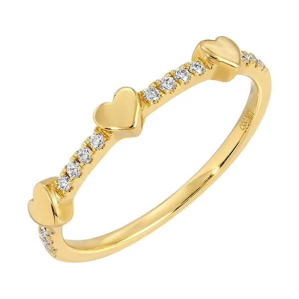 14k Yellow Gold Heart Diamond Ring similar item image