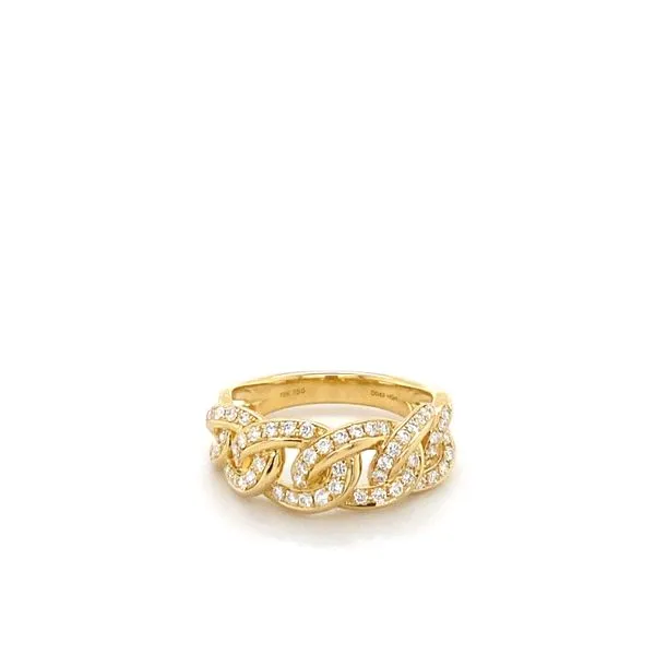 18K Yellow Gold Diamond Twist Ring Gray's Jewelers Bespoke Saint James, NY