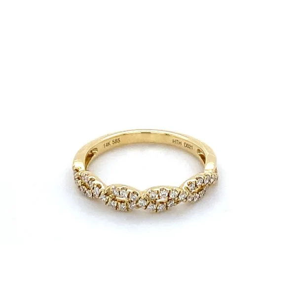 14K Yellow Gold Diamond Twist Ring Gray's Jewelers Bespoke Saint James, NY