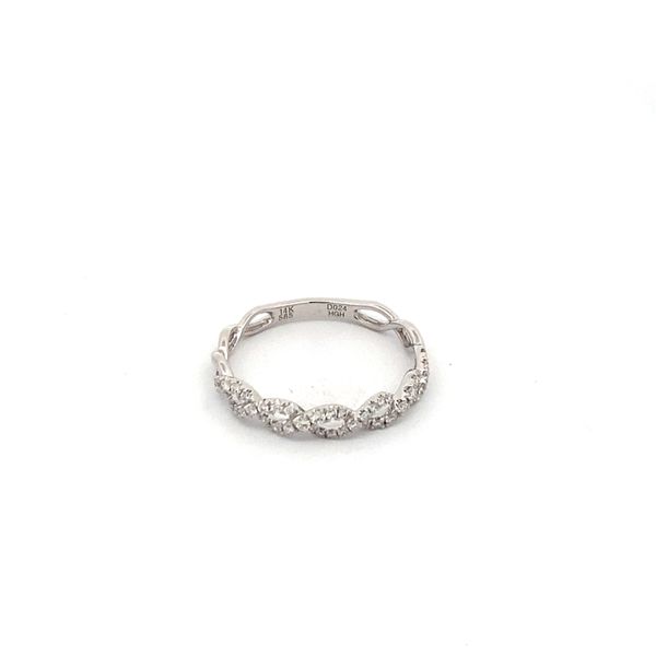 14K White Gold Diamond Twist Ring Gray's Jewelers Bespoke Saint James, NY