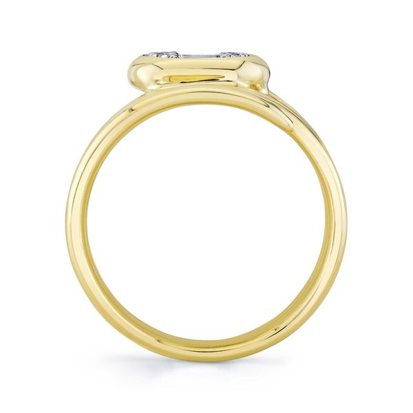 14K Yellow Gold Diamond Baguette Bypass Ring Image 3 Gray's Jewelers Bespoke Saint James, NY